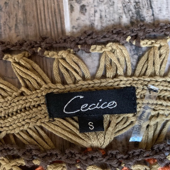 NWOT Cecico Multicolor Crochet Top - Picture 6 of 6